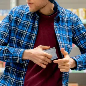 man shoplifting